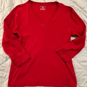 Cotton 3/4 Sleeve Comfy Jones New York Sport Christmas